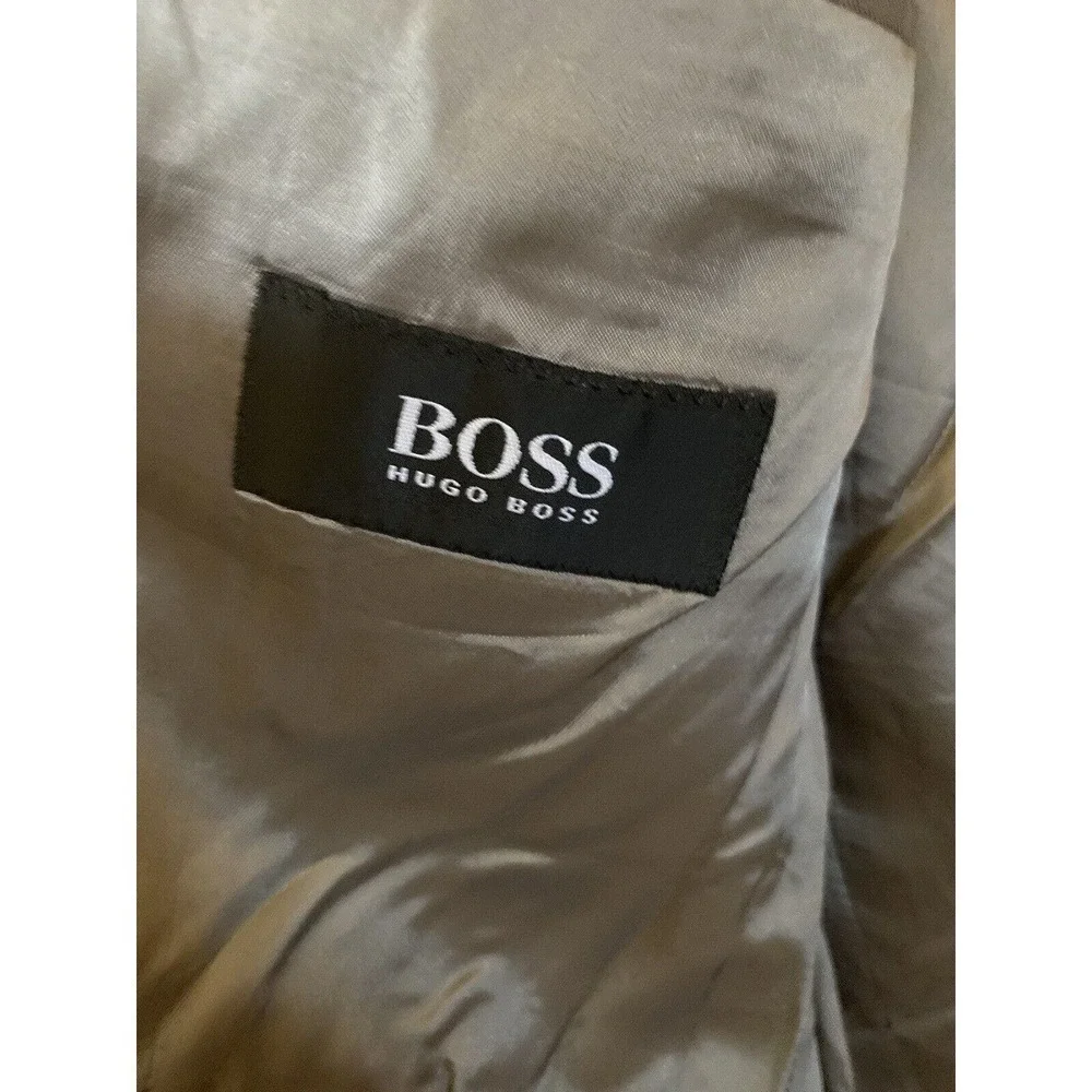 Hugo Boss USA Vintage Tweed Blazer Mens 40R Three Button Ventless Houndstooth